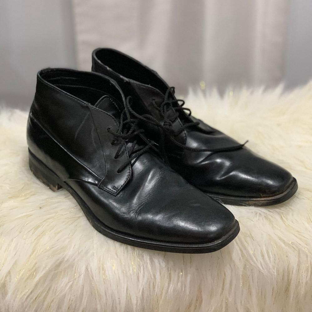 Calvin Klein Ellias black leather shoes size 10M - Picture 2 of 8